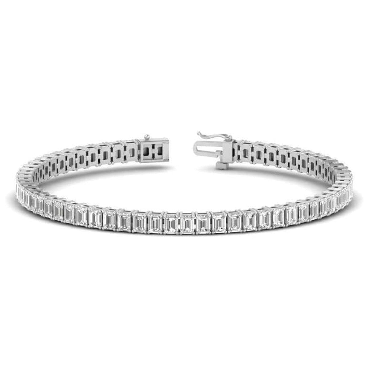 Pulsera de moissanita corte esmeralda VossAgin