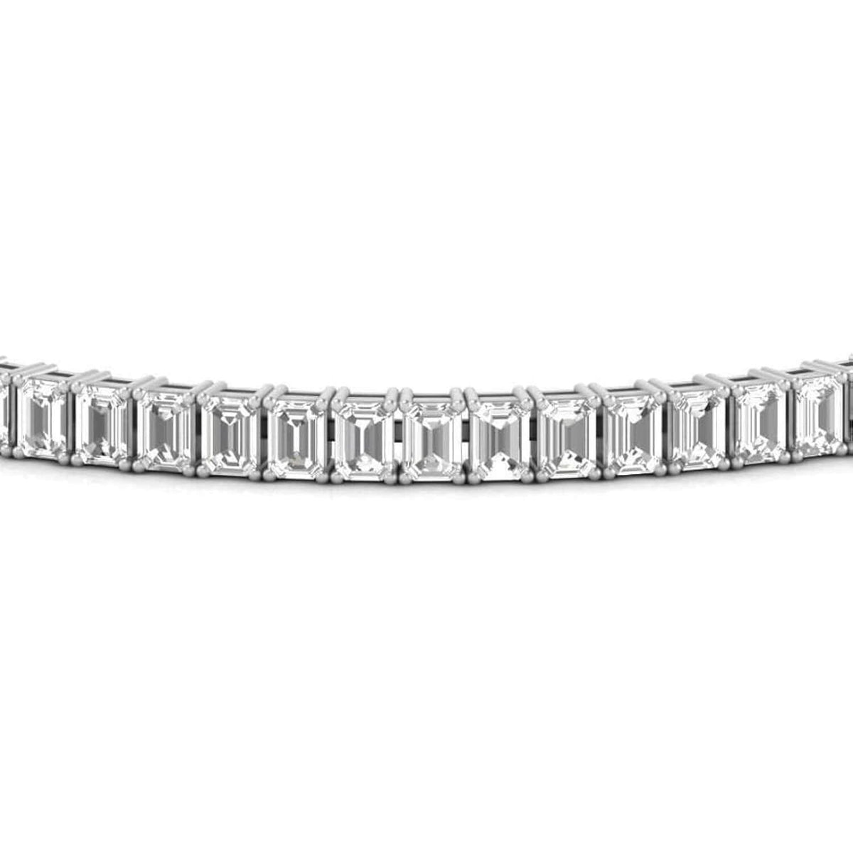 Pulsera de moissanita corte esmeralda VossAgin