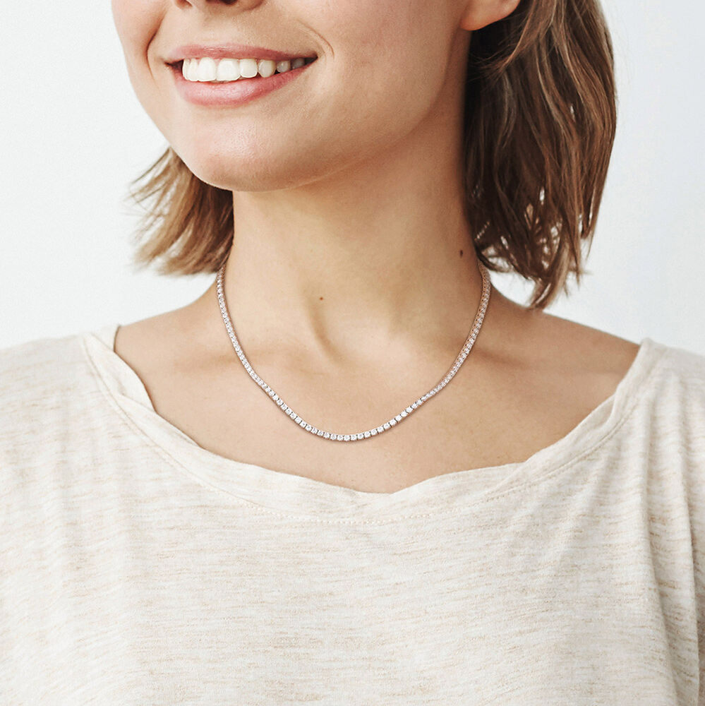Collar de tenis de moissanita VossAgin