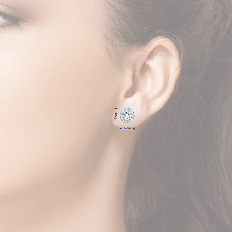Aretes de Diamantes con Halo VossAgin
