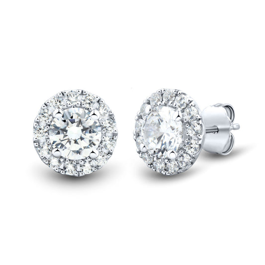 VossAgin Halo Stud Earrings
