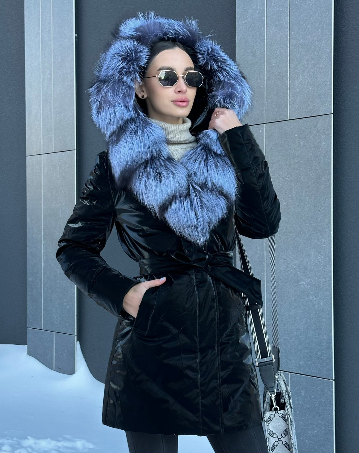 Alaska Outerwear Company Women's Silver Fox Fur Down Coat