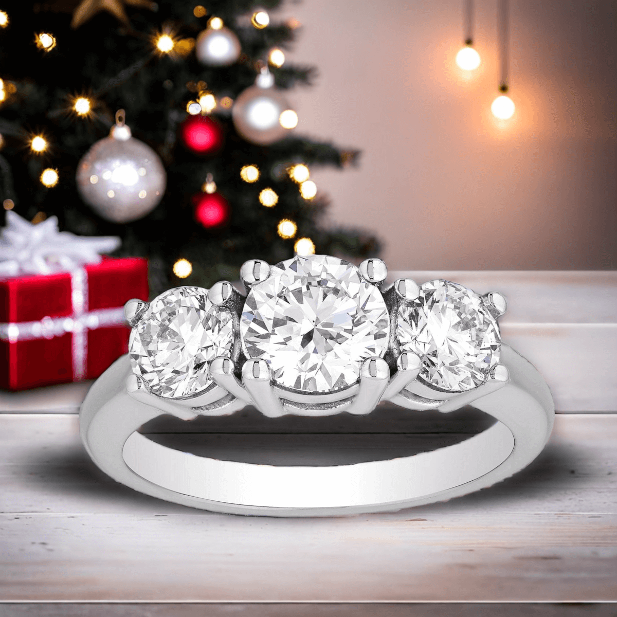 Bague trois pierres diamant VossAgin