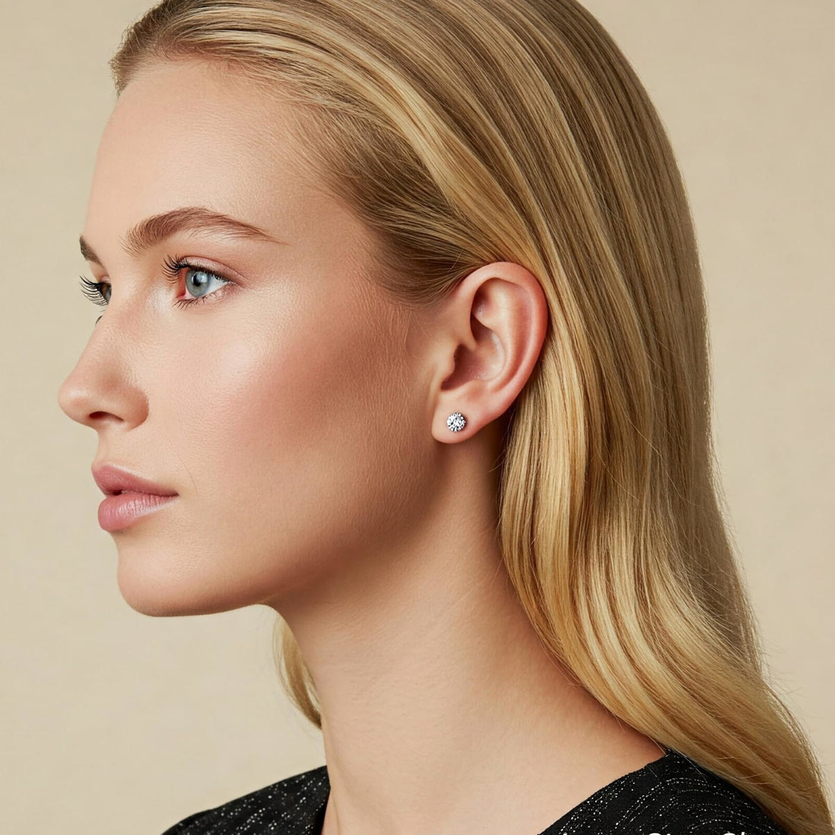 Boucles d'oreilles puces diamant VossAgin