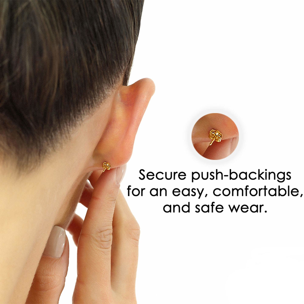 Boucles d'oreilles puces diamant VossAgin