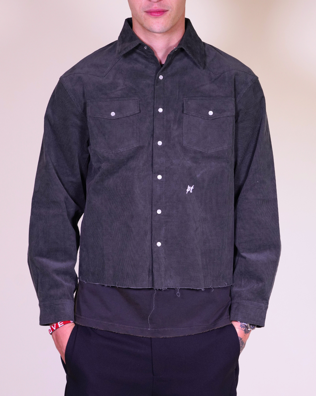 Puppet-Theater Chopped Heavy Waffle Corduroy Western-Hemd