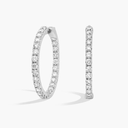 VossAgin Diamond Hoop Earrings