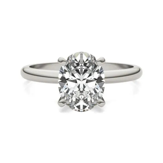 VossAgin - Oval Lab Grown Diamond Solitaire Engagement Ring - 8.5