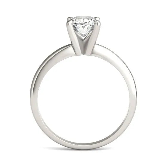 VossAgin - 1 1/2 CTW Oval Lab Grown Diamond Solitaire Engagement Ring 14K White Gold - 8.5