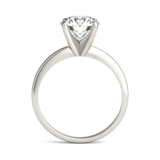 VossAgin - 2 CTW Round Lab Grown Diamond Solitaire Engagement Ring 14K White Gold (G-VS) - 8.5