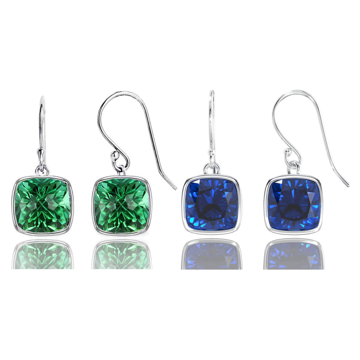 Boucles d'oreilles pendantes taille coussin VossAgin