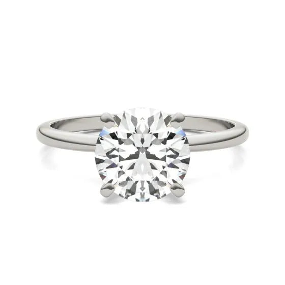 VossAgin - 2 CTW Round Lab Grown Diamond Solitaire Engagement Ring 14K White Gold (G-VS) - 8.5