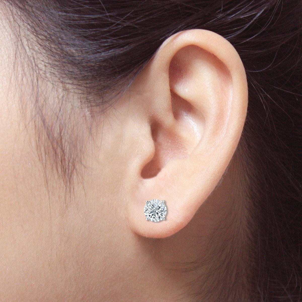 Boucles d'oreilles puces diamant VossAgin