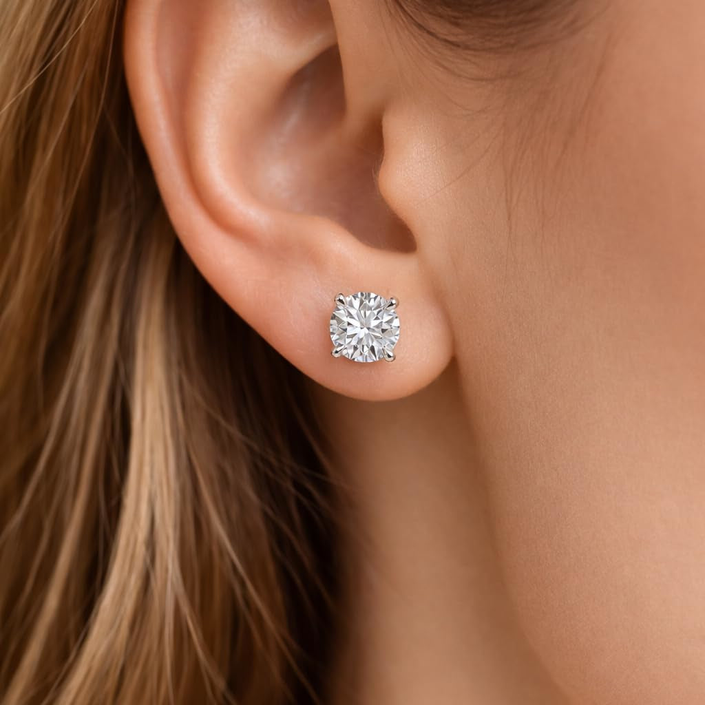Boucles d'oreilles puces diamant VossAgin