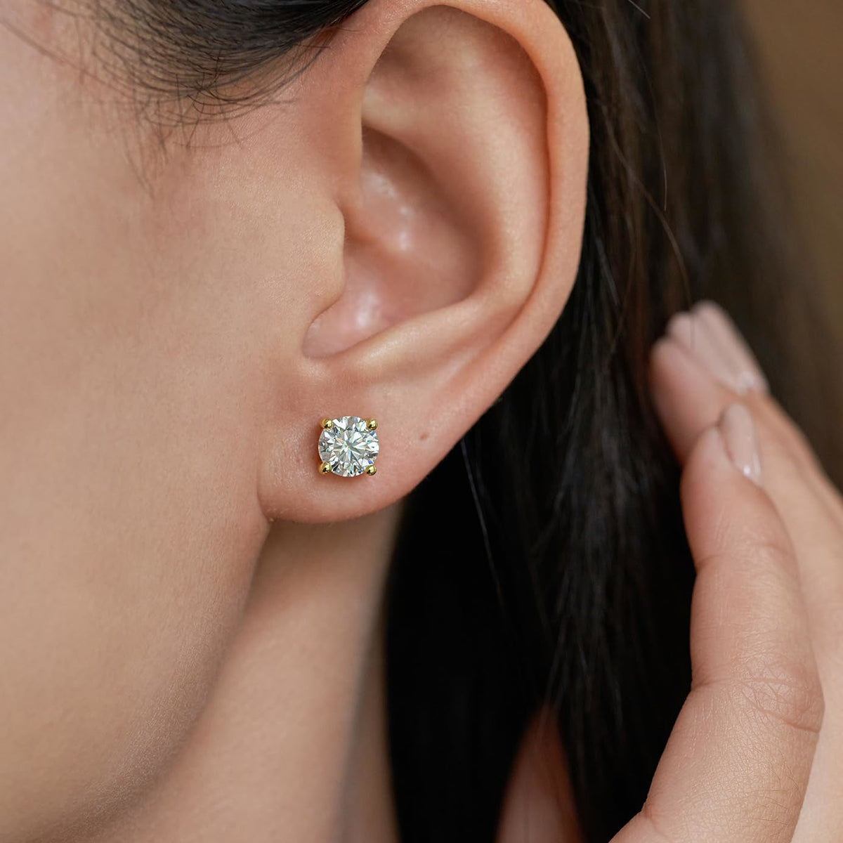 Boucles d'oreilles puces diamant VossAgin