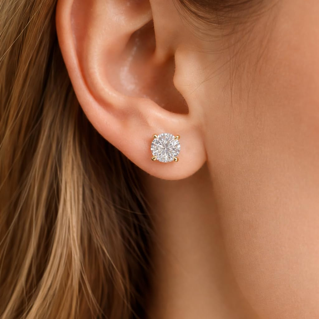 Boucles d'oreilles puces diamant VossAgin