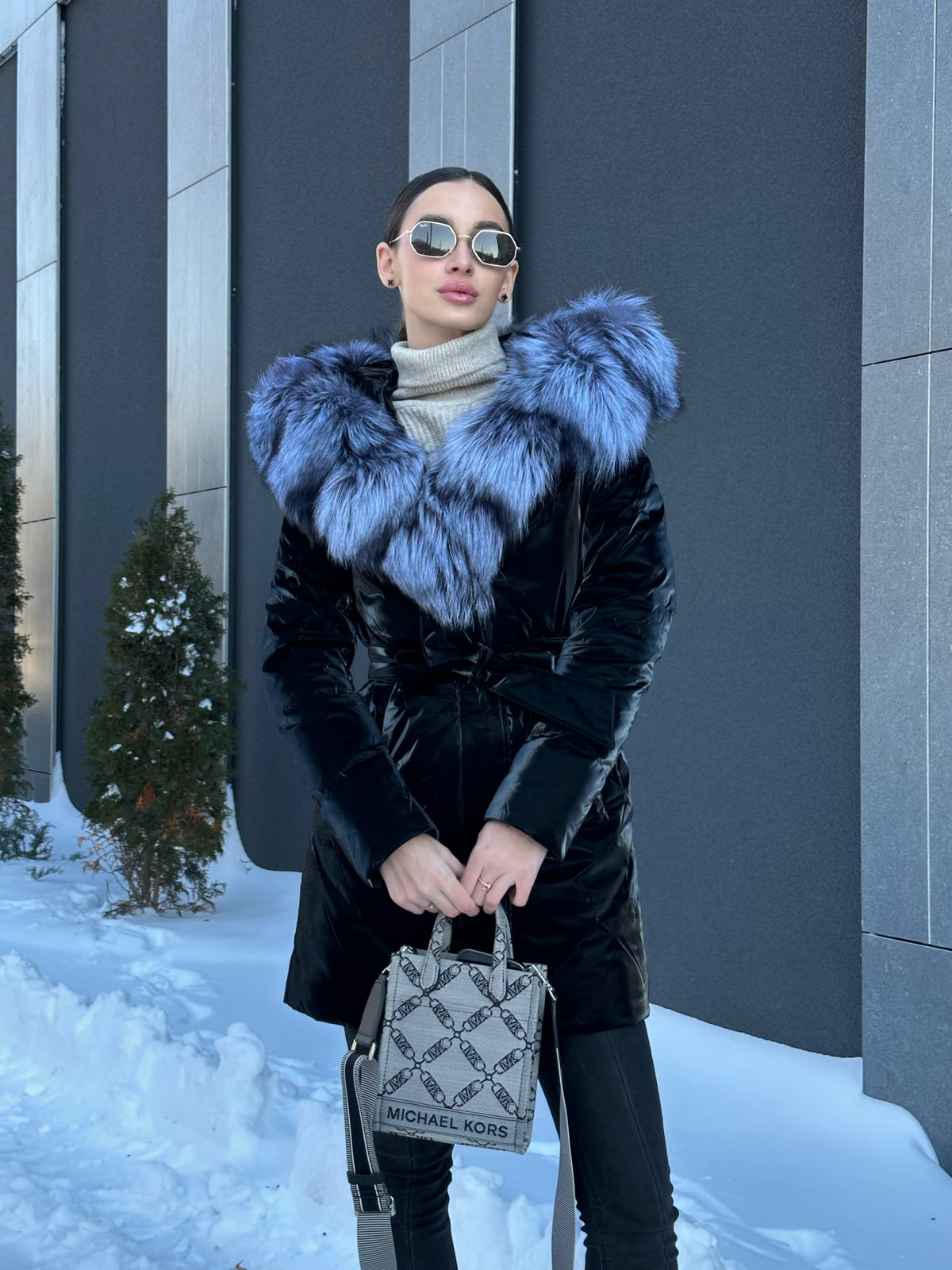 Alaska Outerwear Company Women's Silver Fox Fur Down Coat