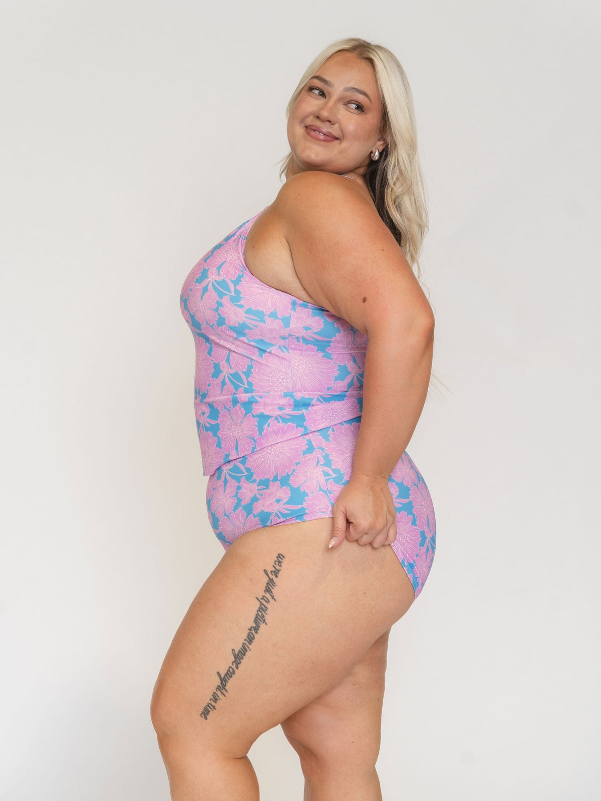 Lime Ricki Dahlia Tankini-Oberteil