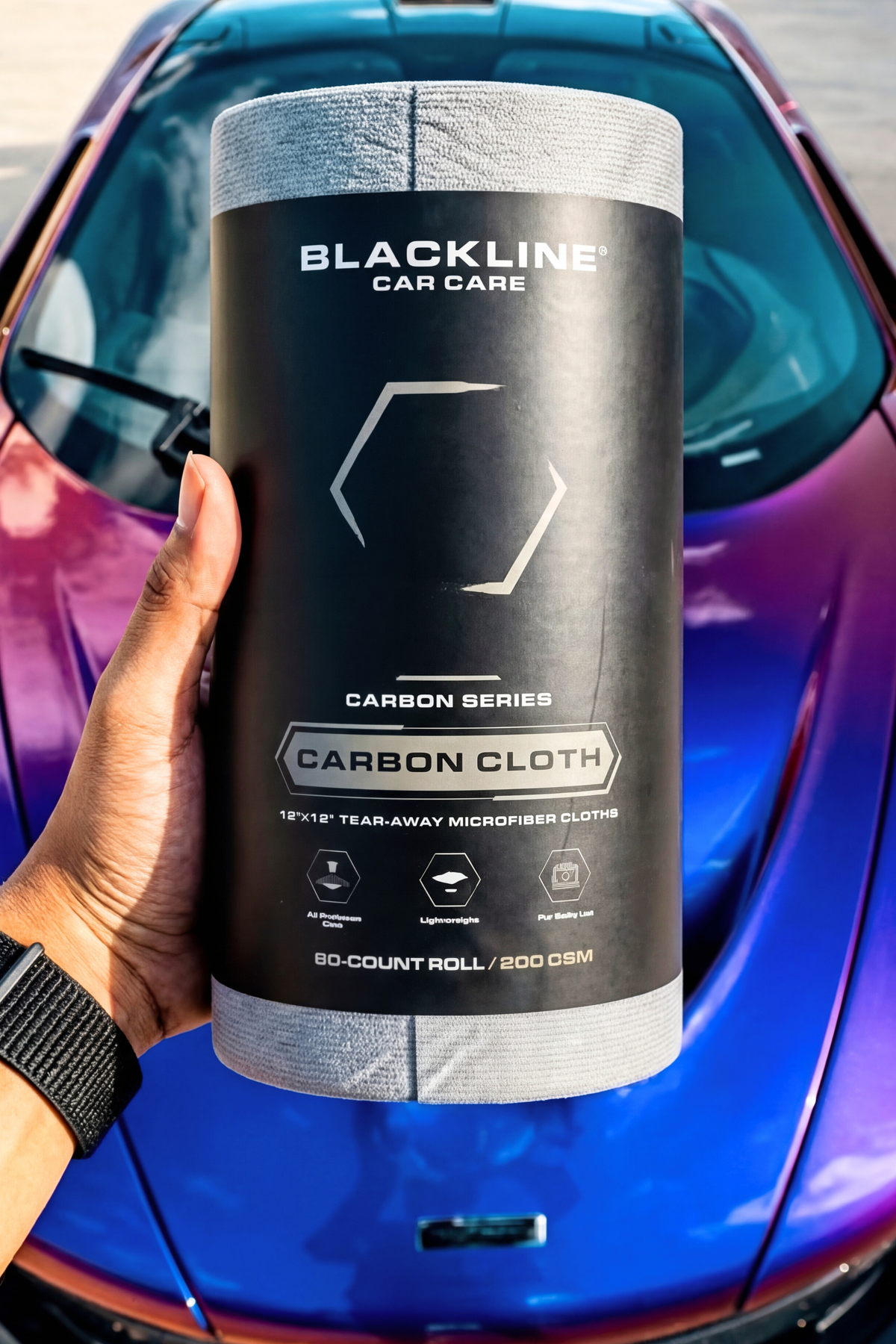 Paño de Carbono para Cuidado Automotriz Blackline