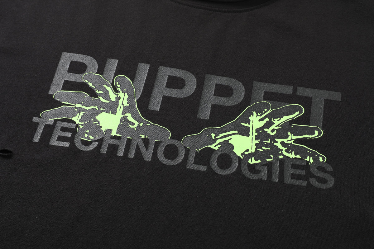 Puppet Technologies Punk T-Shirt Vintage Waschung Baumwolle