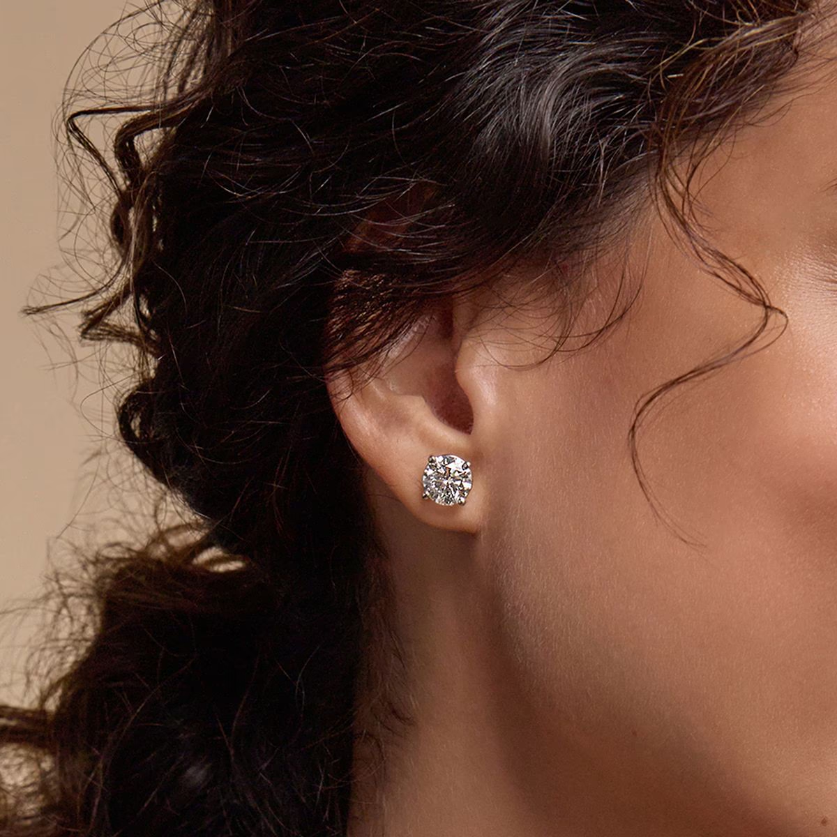 Boucles d'oreilles puces diamant VossAgin