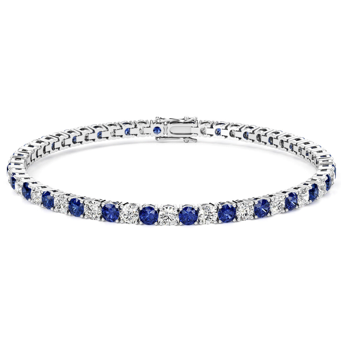 Pulsera de tenis de zafiro y diamante VossAgin