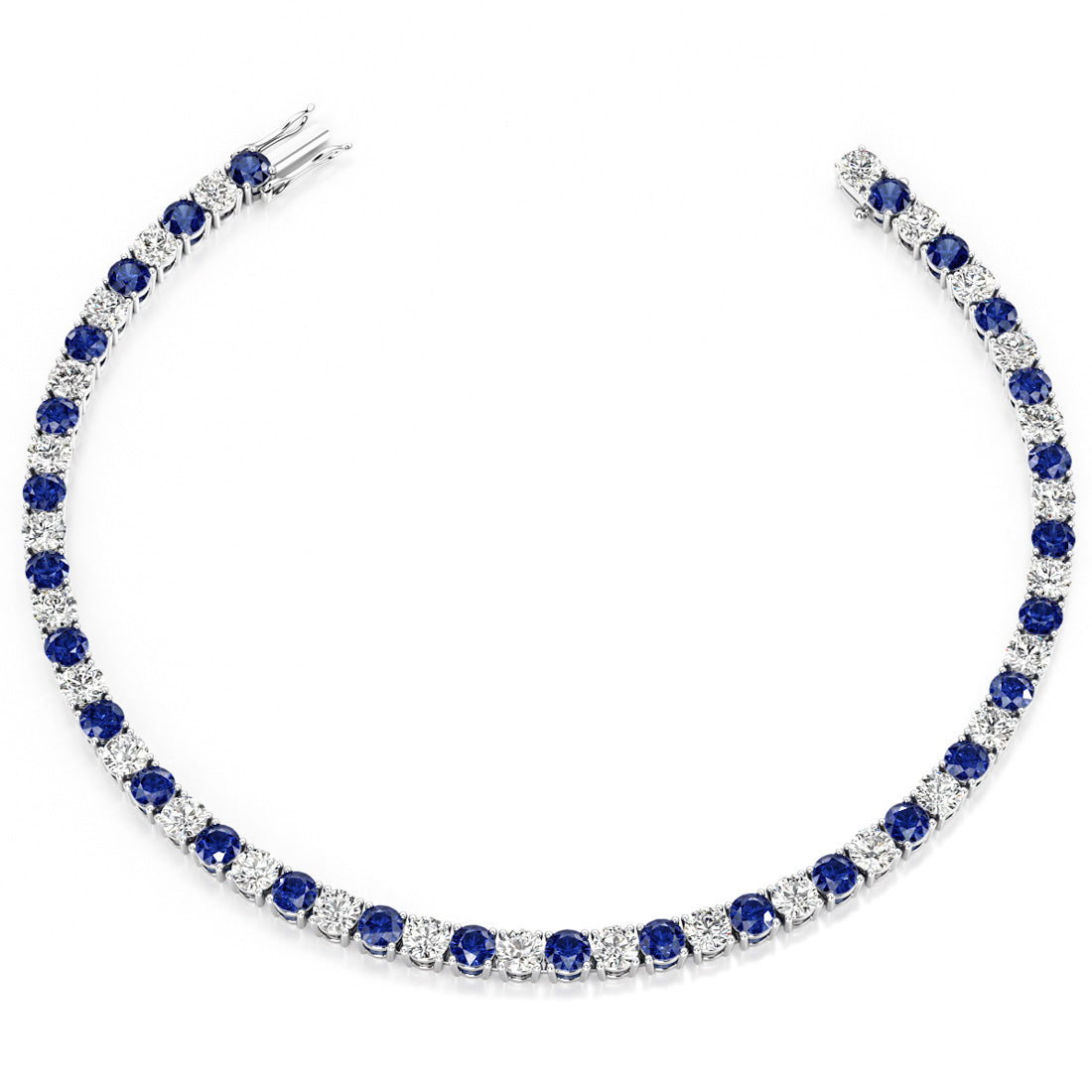 Pulsera de tenis de zafiro y diamante VossAgin