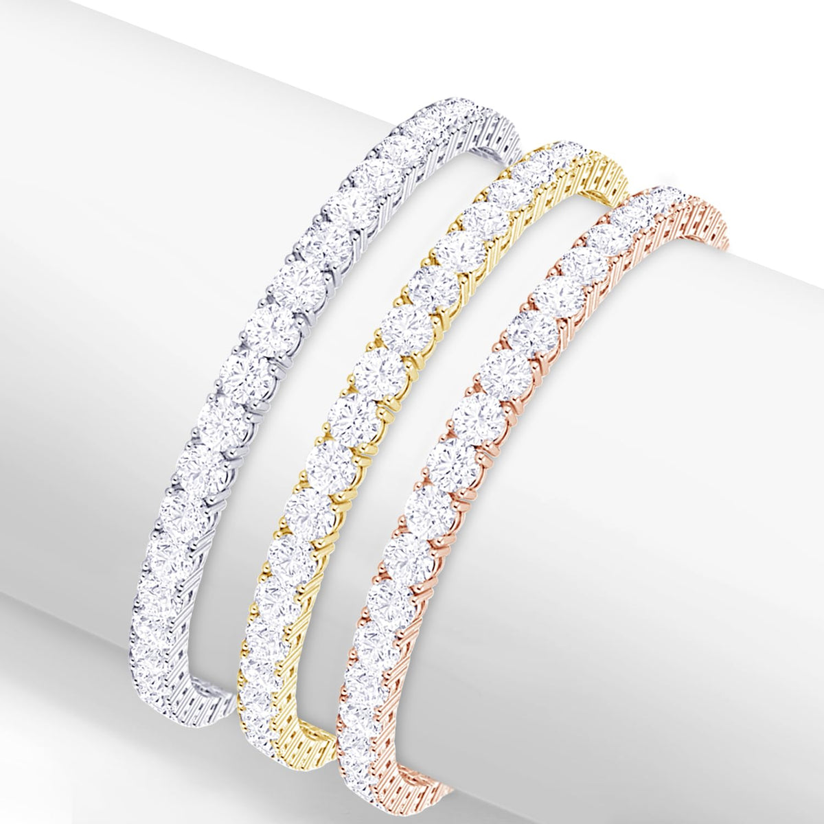 Bracelet tennis en saphir blanc VossAgin