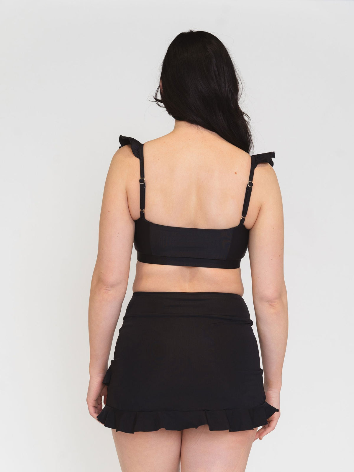 Top de traje de baño tipo bralette con volantes de Lime Ricki