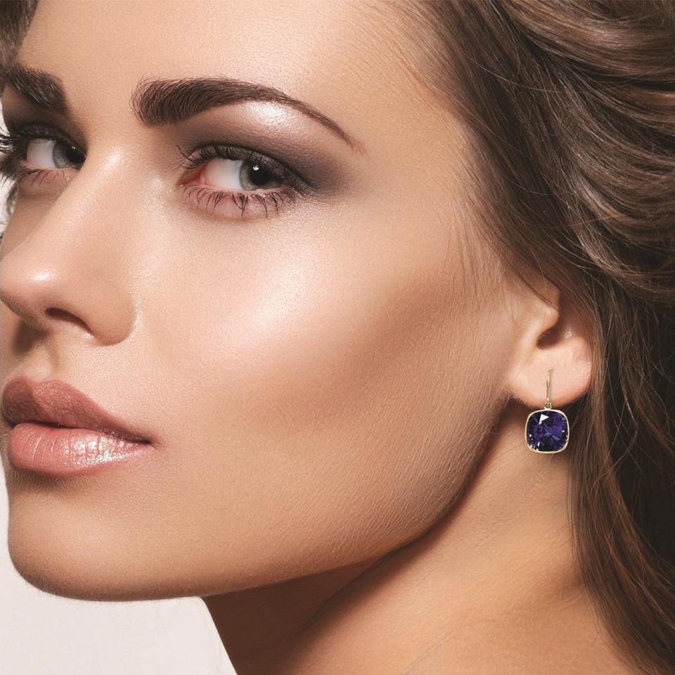 Aretes colgantes de corte cojín VossAgin
