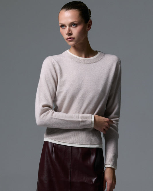 Tove Layered Cashmere Crewneck