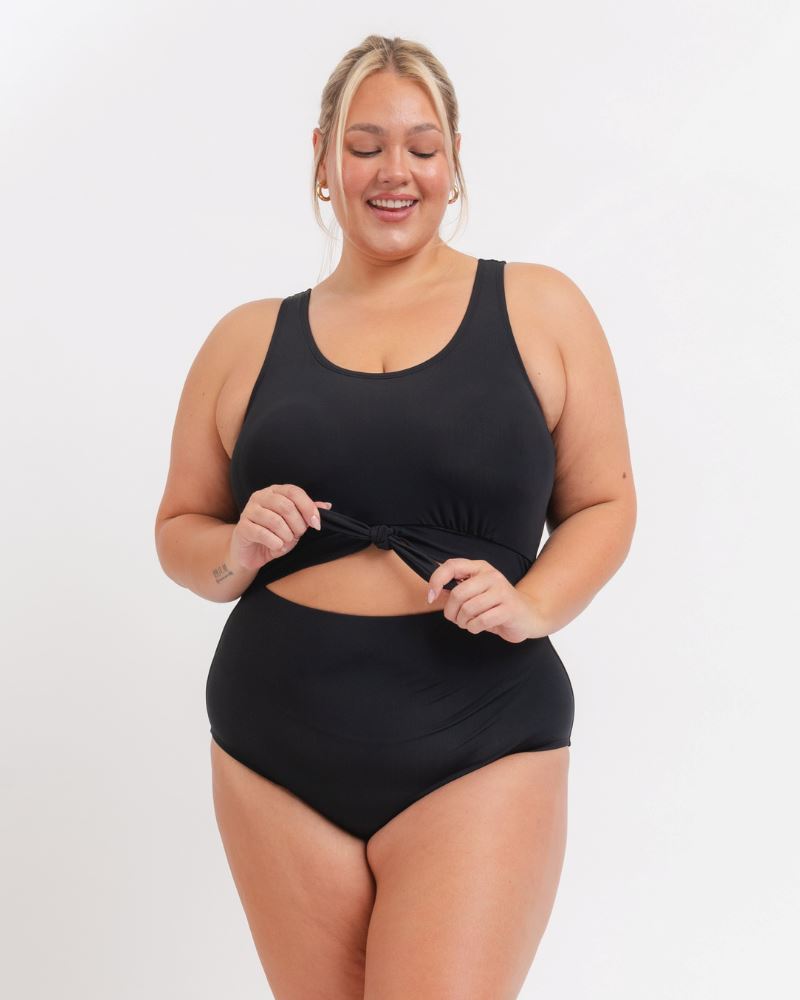 Traje de baño de una pieza con nudo de Lime Ricki