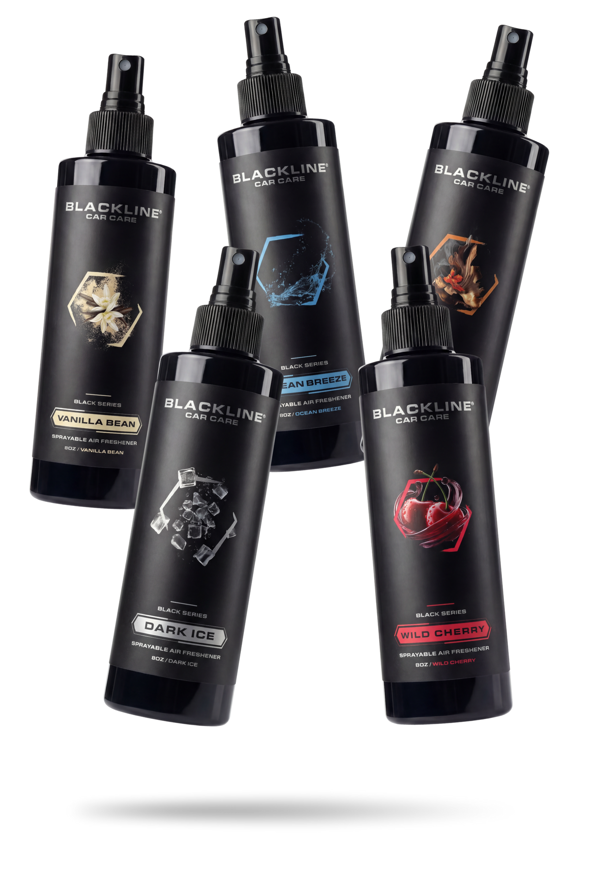 Blackline Car Care - BLACKLINE®  8oz AIR FRESHENER - Single - Variety 5 Pack