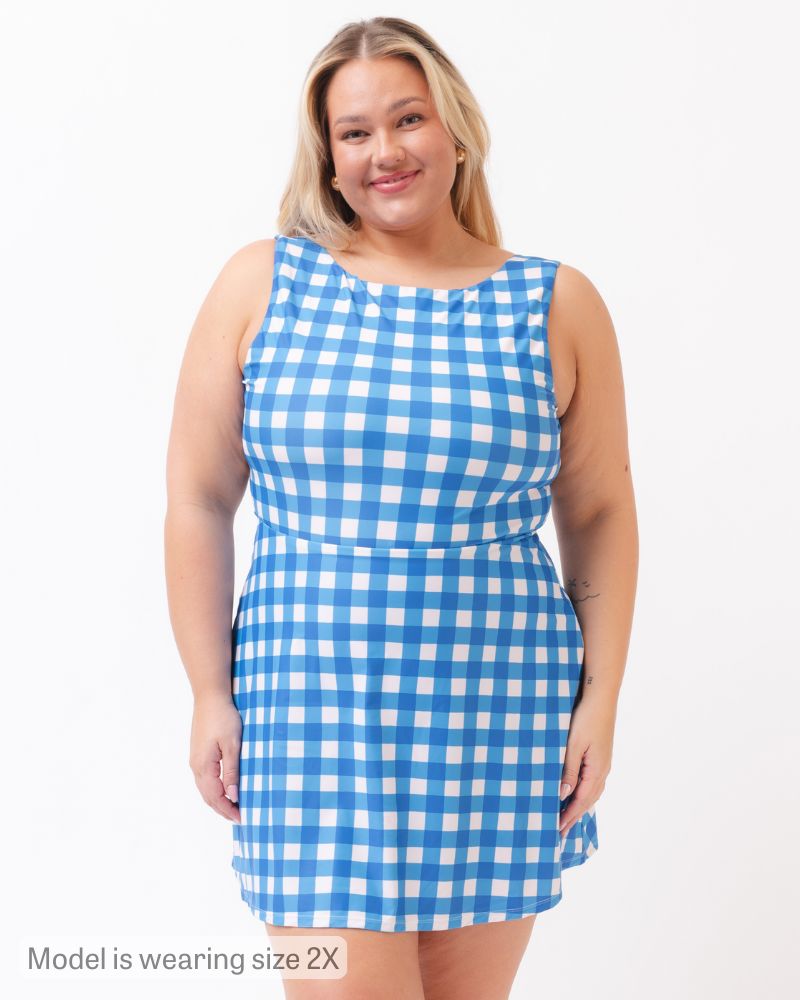 Lime Ricki Gingham Badekleid