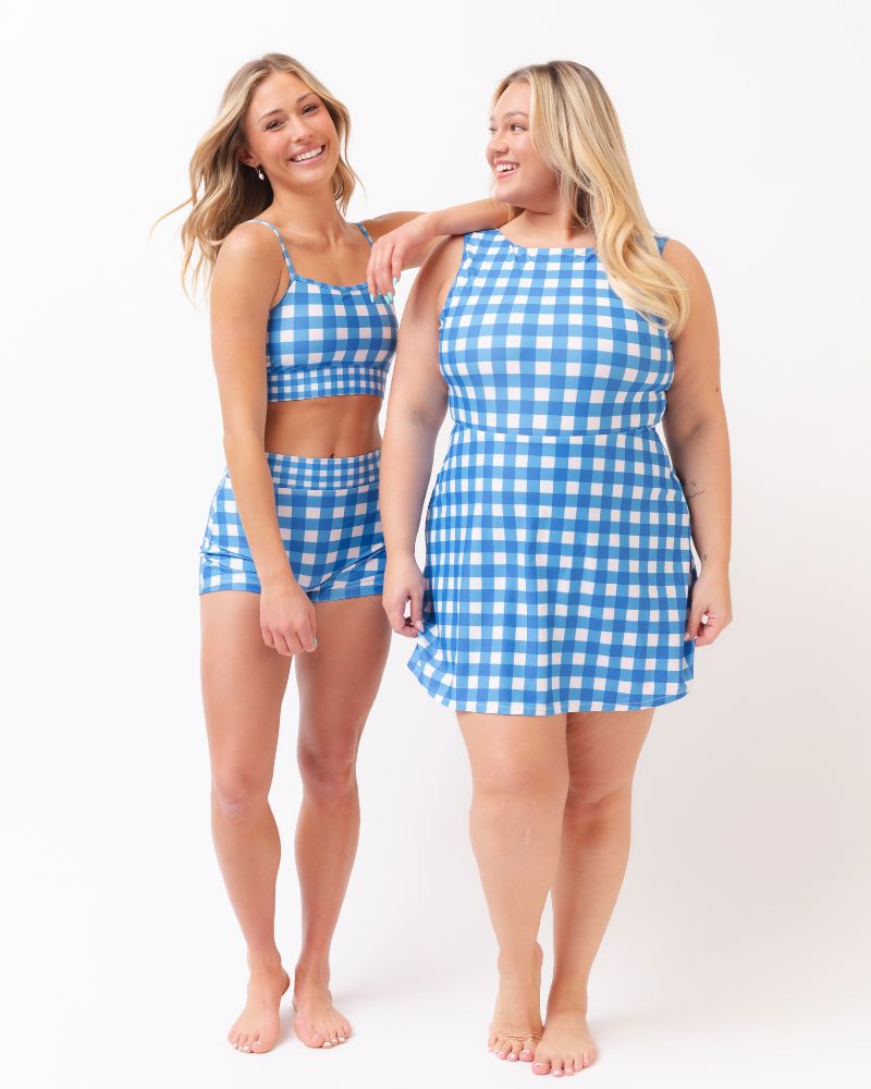 Lime Ricki Gingham Badekleid
