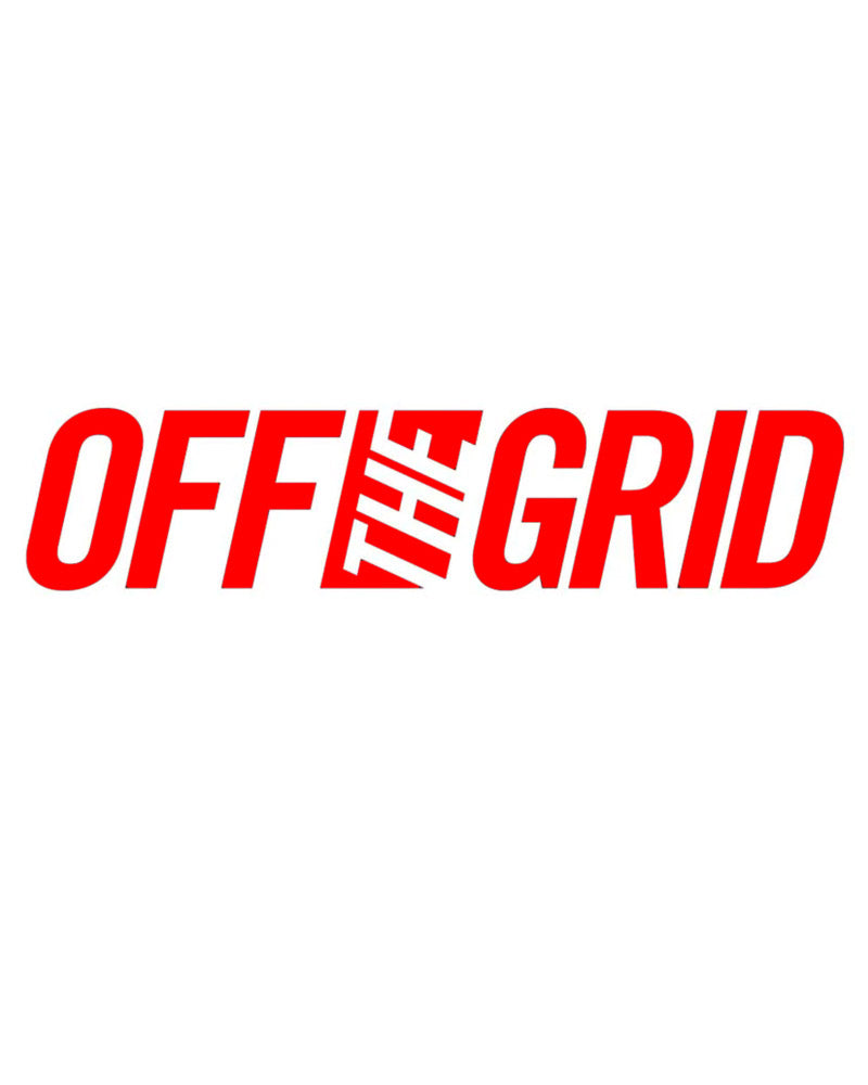 Off The Grid Surplus - OFF THE GRID Solid Logo Decal - 7 Colors - Bright Red - ONE