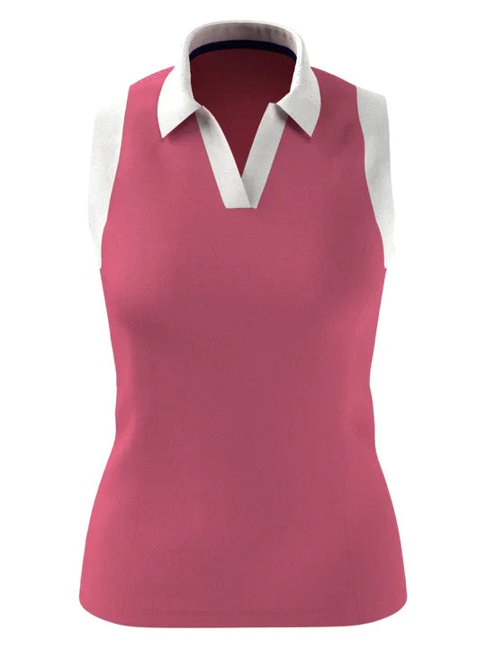 Callaway Women's Color Block V-Placket Golf Polo