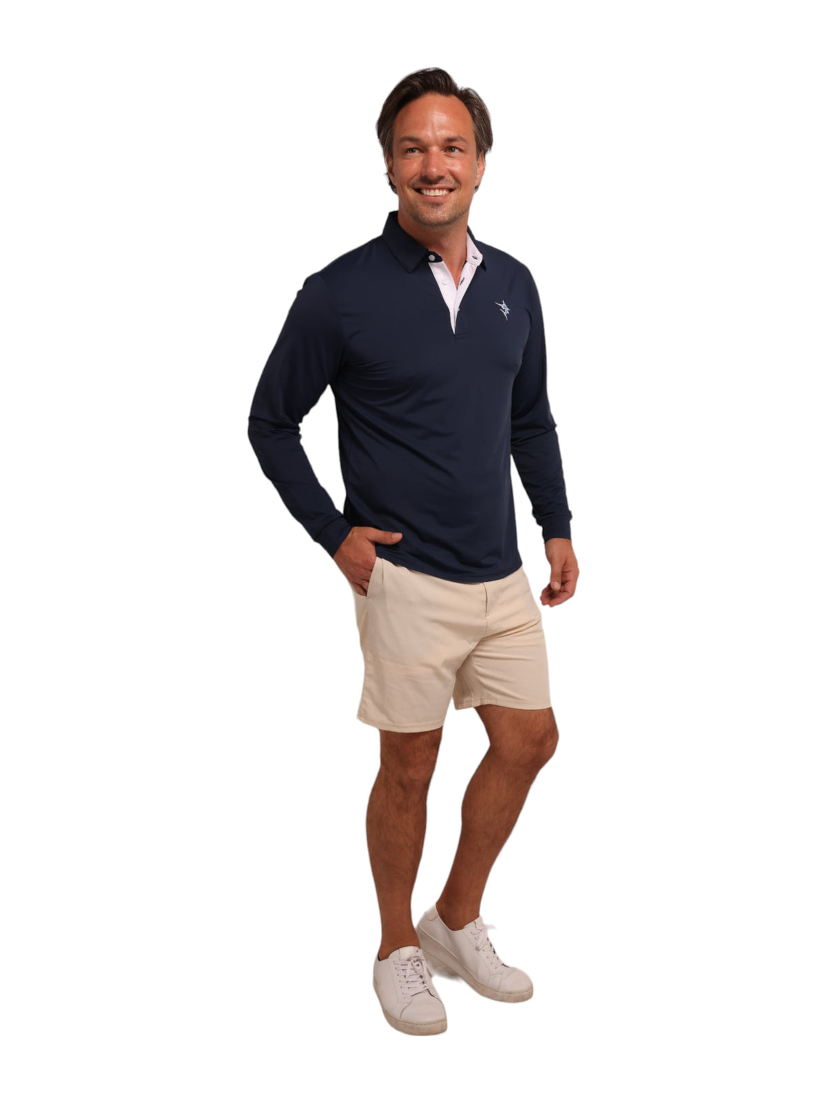 White Water Life Coast Long Sleeve Performance Polo