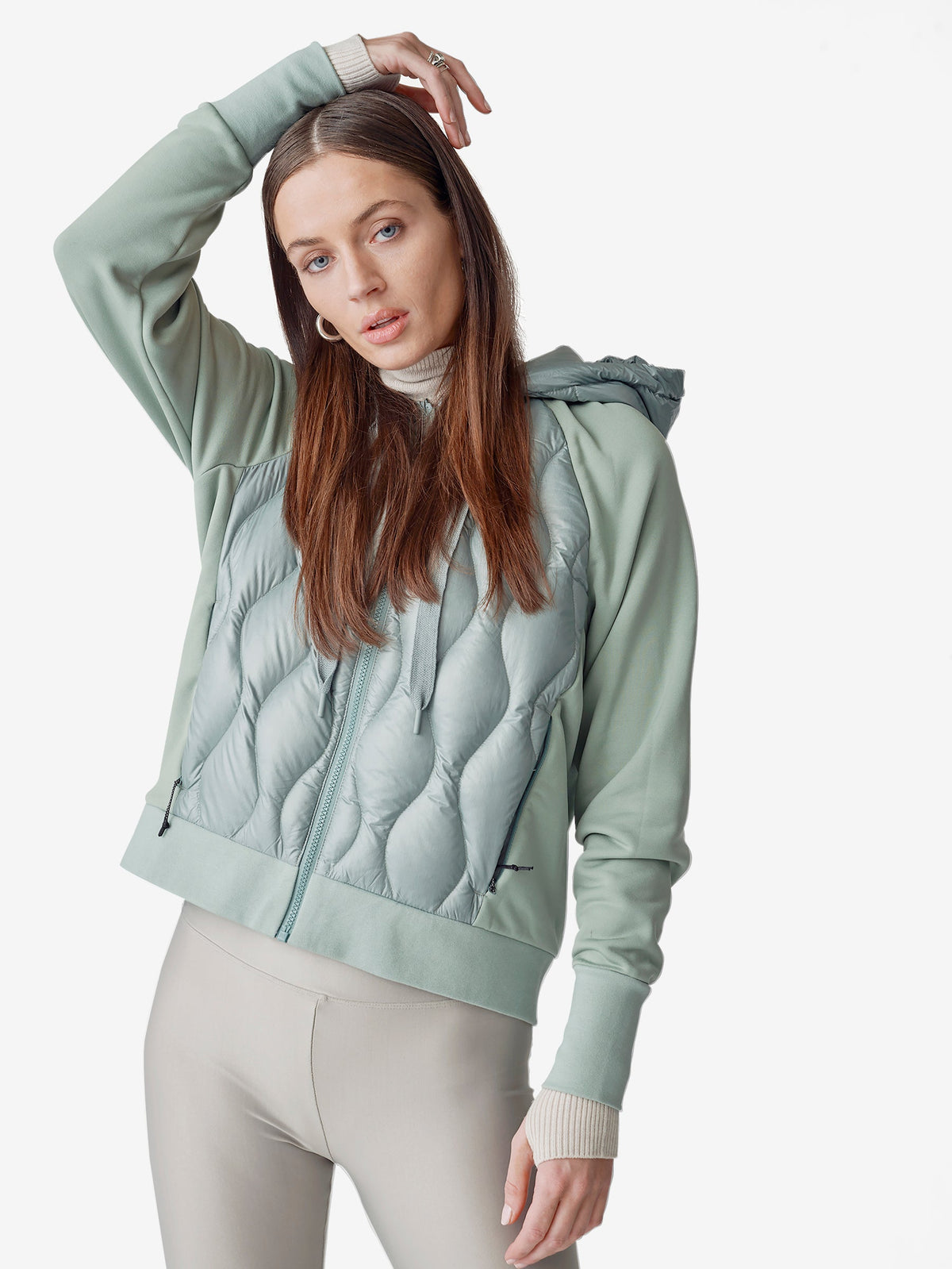 Holden Outerwear Daunen-Kapuzenjacke Schiefergrau