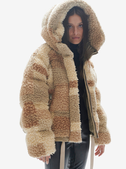 Chamarra Holden Outerwear Sherpa Down Puffer - Natural Mix