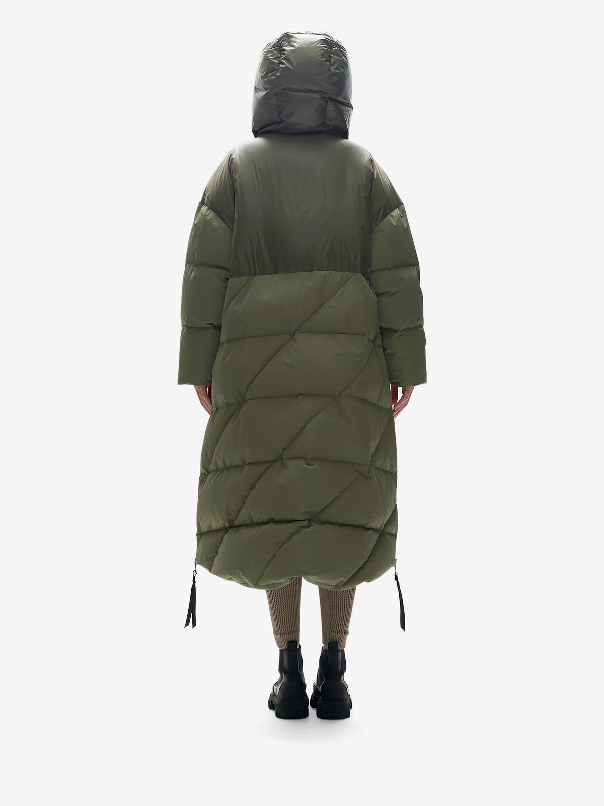 Chaqueta larga de plumón Holden Outerwear en verde piedra