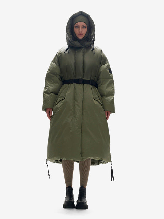 Chaqueta larga de plumón Holden Outerwear en verde piedra