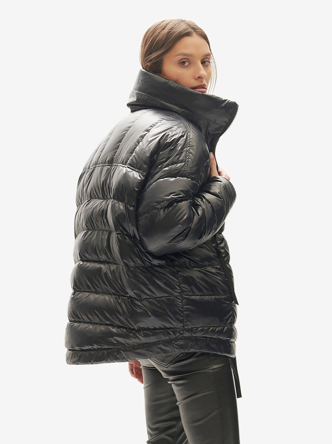 Chamarra Puffer Reversible de Lana con Medio Cierre de Holden Outerwear