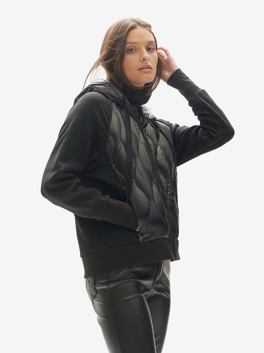 Sudadera con cierre y plumón Holden Outerwear - Negro