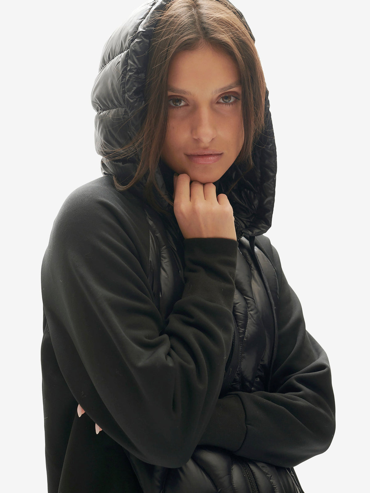 Sudadera con cierre y plumón Holden Outerwear - Negro