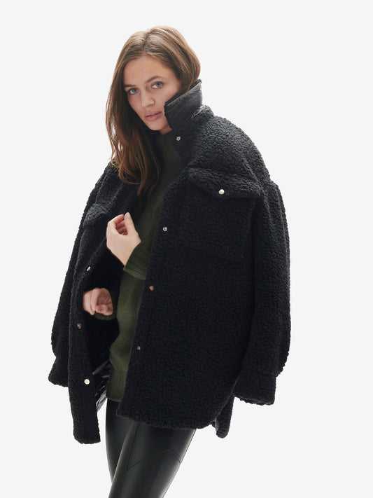 Chaqueta tipo camisa de lana acolchada con sherpa de Holden Outerwear