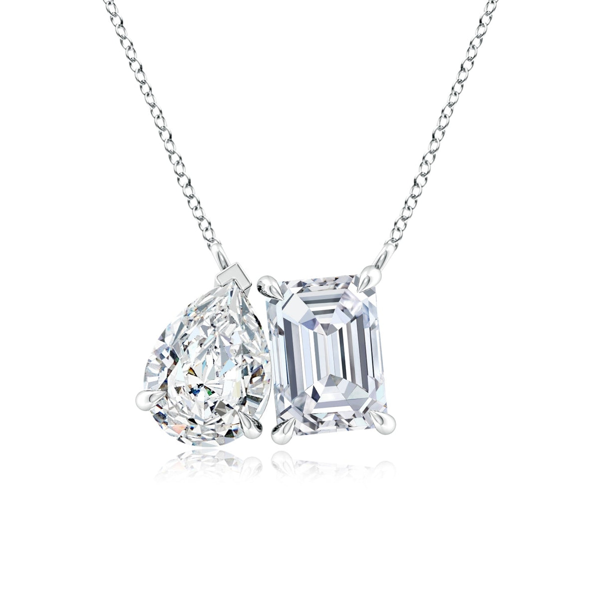 Pendentif deux pierres diamant VossAgin