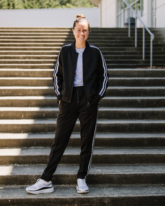 Goal Five Powerstripe Mid Rise 7/8 Length Track Pant