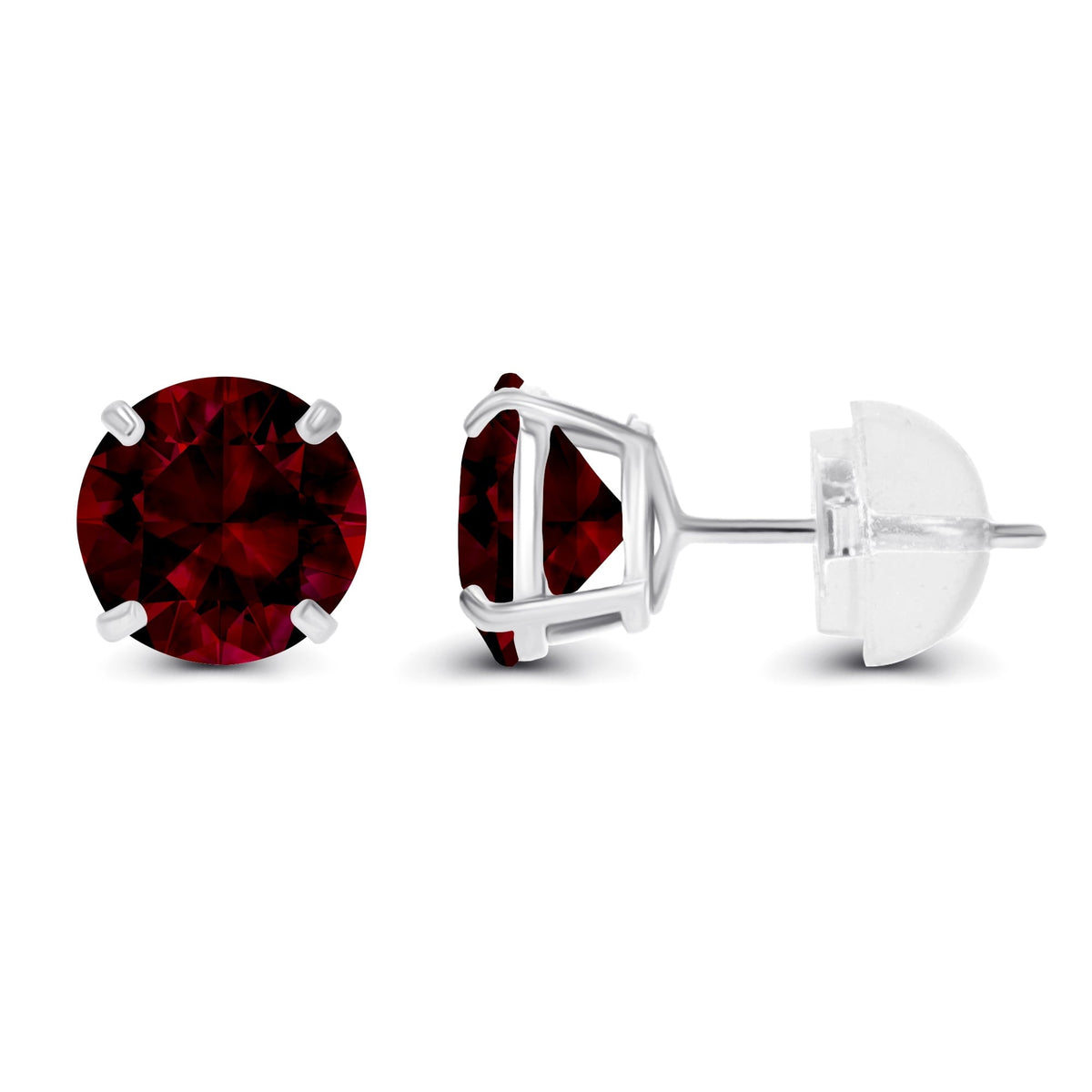 Aretes de broquel de granate VossAgin