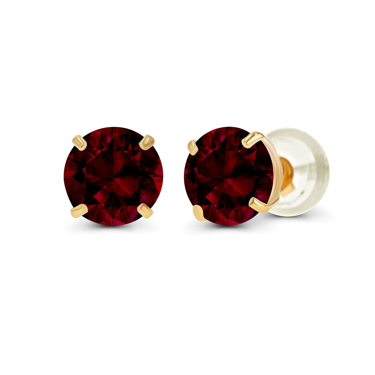 Aretes de broquel con granate VossAgin